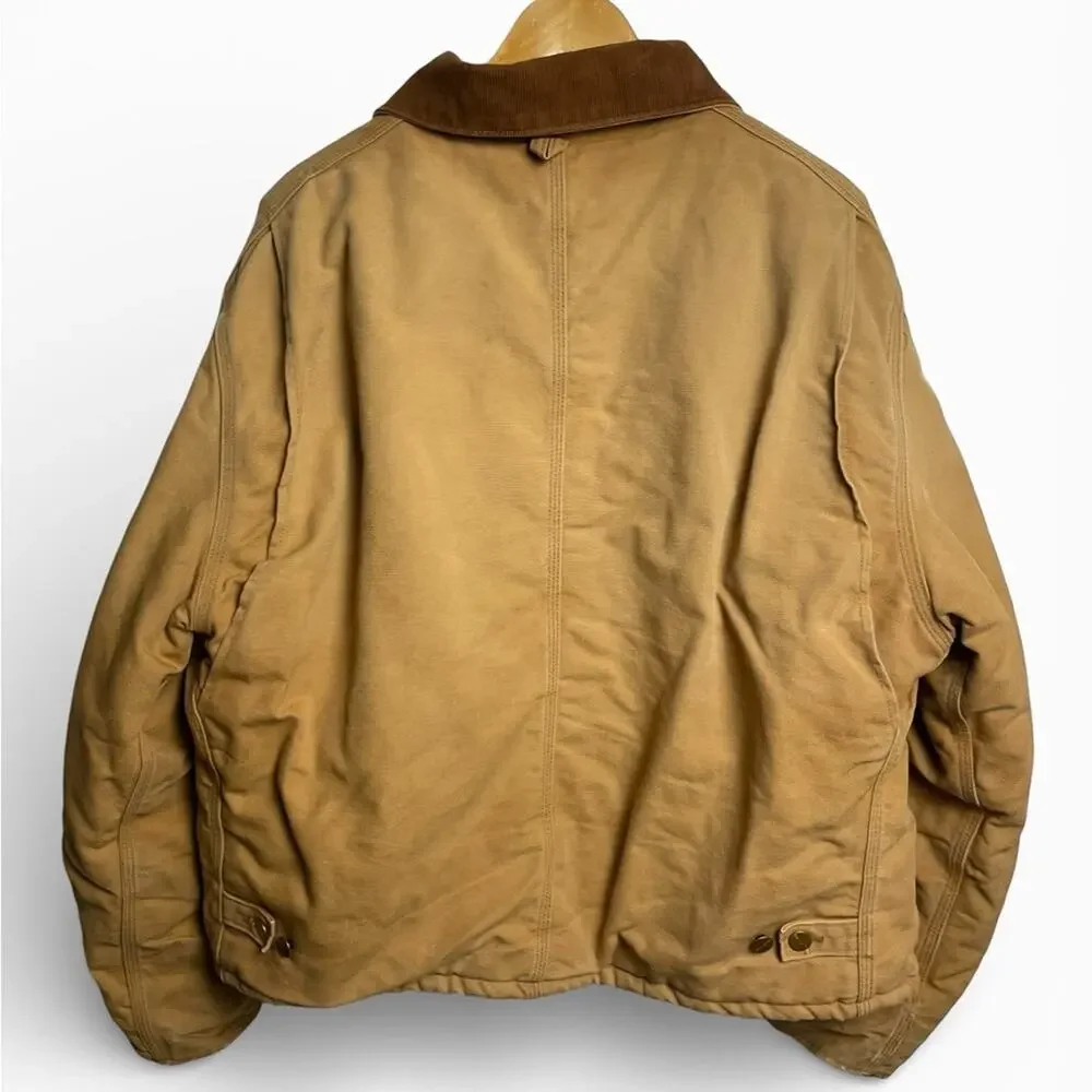 Carhartt Men's Brown tan distressed Field work Jacket XL